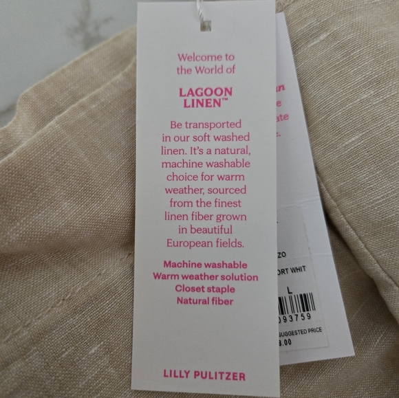NWT Lilly Pulitzer Deri Linen Palazzo Pant - Picture 3 of 9